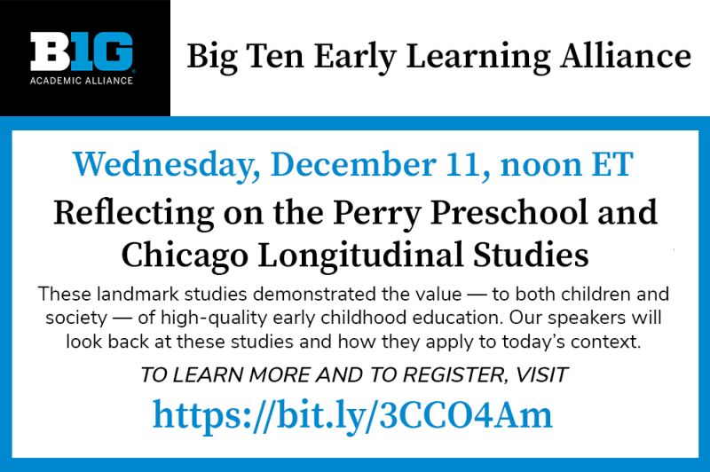 UMN_ICD's tweet image. ICD's Arthur Reynolds @humancapitalrc will share findings on the value of high-quality early childhood education at this webinar with experts from the Big Ten Early Learning Alliance.
bit.ly/3CCO4Am