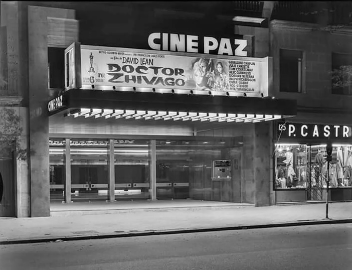 'Doctor Zhivago' se proyectó en el cine Paz de Madrid durante 481 días seguidos. Entonces tenía una única sala de 999 butacas.