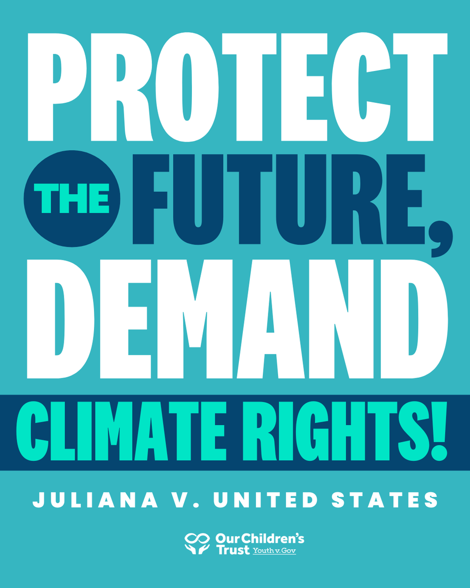 Today, we're in solidarity with the 21 youth leading America’s Climate Case - Juliana v. US! For nearly 10 yrs, the Juliana 21 have fought for their day in court to secure their rights to life and a livable climate. Join the <a href="/youthvgov/">Our Children's Trust</a> digital rally: bit.ly/cert-toolkit