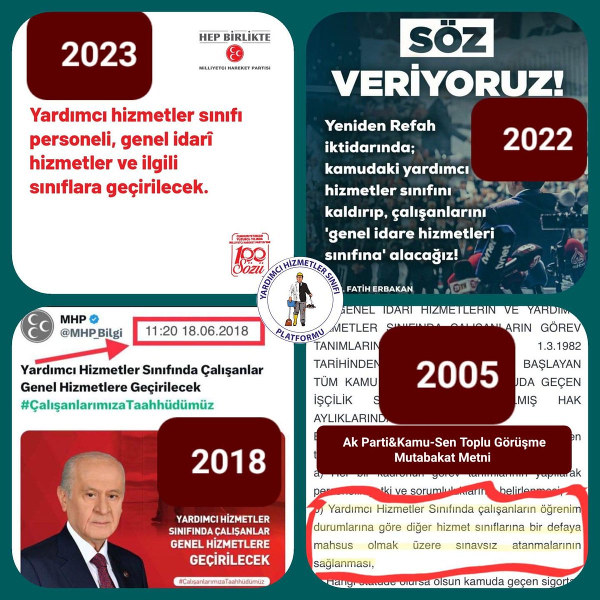 #DevlerLigi #10AralıkDünyaİnsanHaklarıGünü  nde biz #YardımcıHizmetlerSınıfı da insan gibi yaşamak istiyoruzAmirlerin kölesi gibi muamele görmek istemiyoruz bir defayamhsus öğrenim durumuna göre #YhsÇözümBekliyor #YhsSözüNeOldu <a href="/MHP_Bilgi/">MHP</a> <a href="/dbdevletbahceli/">Devlet Bahçeli</a> <a href="/Akparti/">AK Parti</a> <a href="/herkesicinCHP/">CHP 🇹🇷</a>