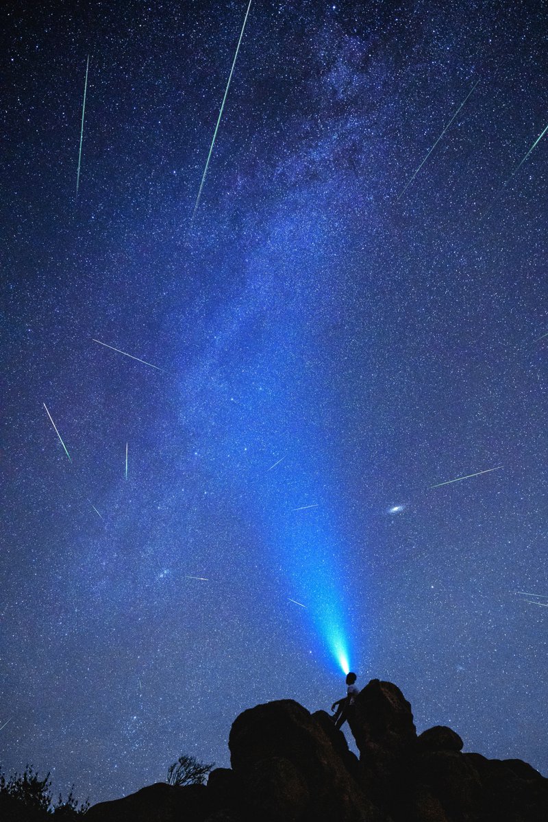 Cette nuit du 13 au 14 décembre aura lieu le pic des #Géminides, la plus belle pluie d'étoiles filantes ! 🌠
Les conditions d'observations ne seront hélas pas optimales (lune pleine le 15), mais c'est l'occasion de vous expliquer ce phénomène 👉 mnhn.fr/fr/qu-est-ce-q…