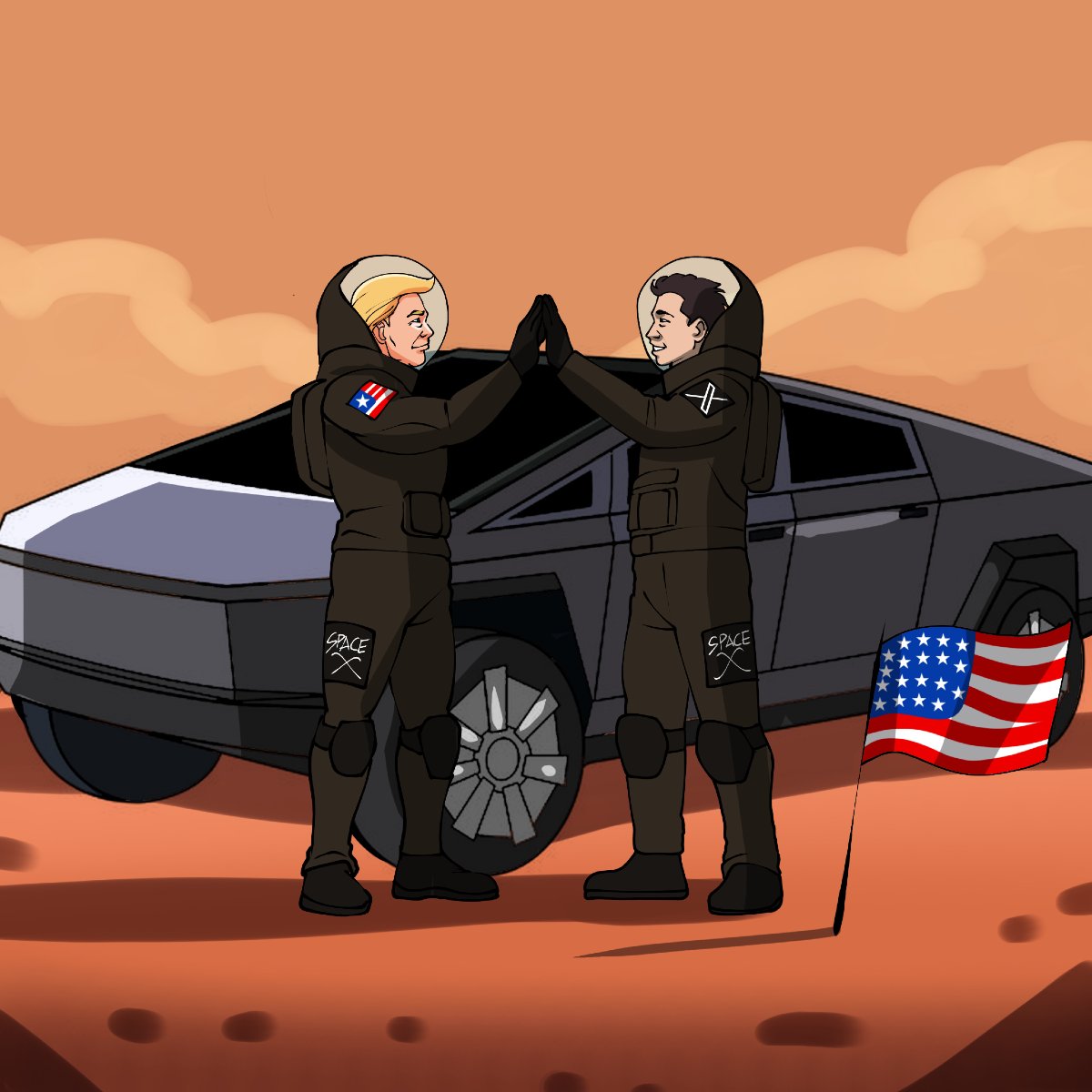 From Earth to Mars, Mega MAGA and Elon are taking efficiency to the stars! 🚀🌌🇺🇸

#MegaMAGA #ElonOnMars #EfficiencyUnleashed #GalaxyConquerors #PatriotPower #SpaceDreamTeam #AmericanInnovation #MarsMission