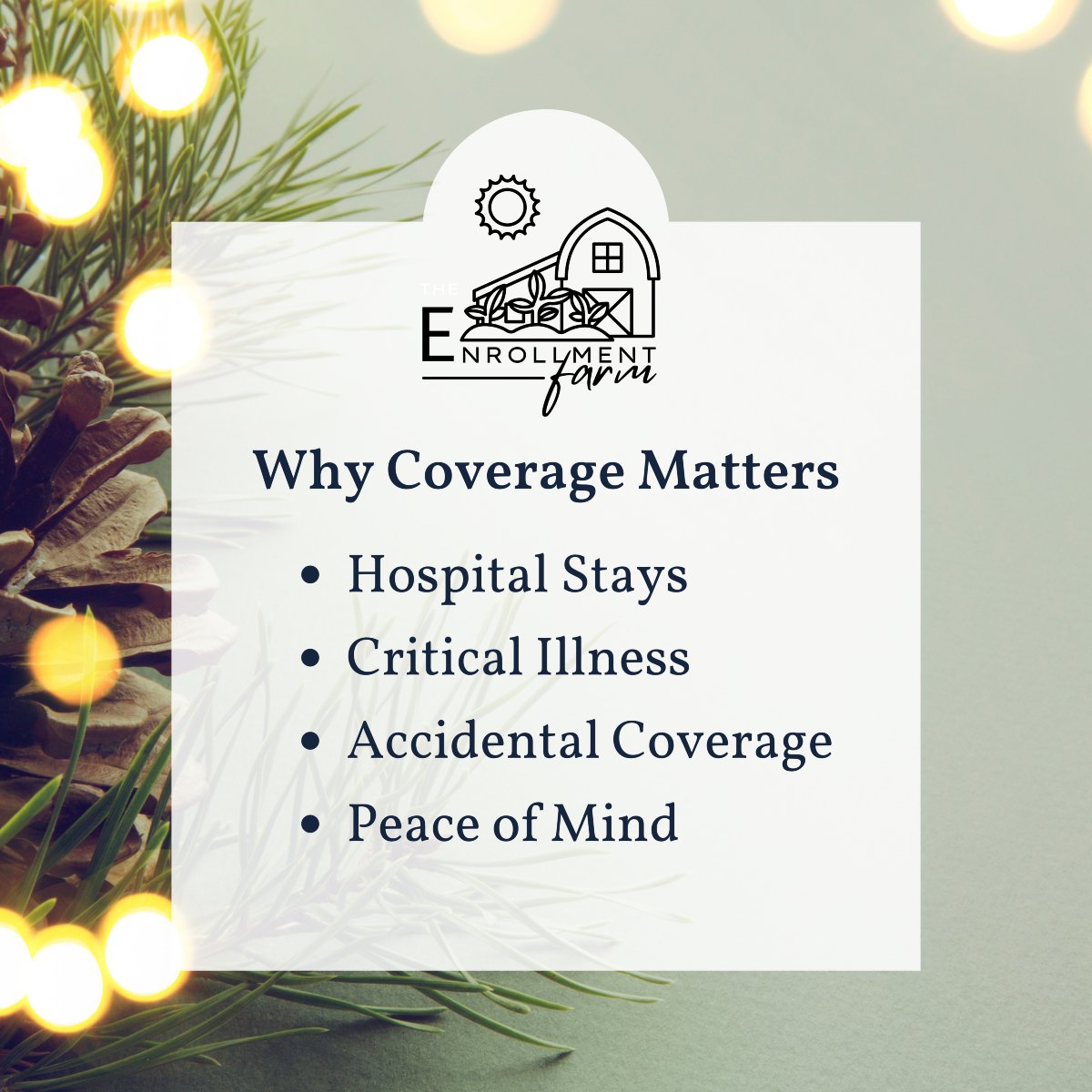 EnrollmentFarm's tweet image. Think insurance is just for major emergencies? Think again. Coverage provides protection for everyday life. Let's craft a plan that keeps your family secure every step of the way. 🛡️

#WhyInsuranceMatters #SecureYourFuture