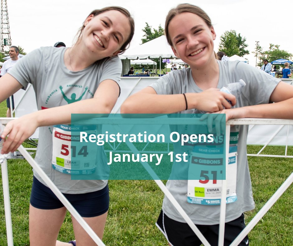 Mark your calendars! 🗓 Registration for the ABC7 Gibbons 5K Run/Walk opens January 1. 🏃‍♂️ Start the New Year with a goal that makes a difference—join us on May 31 to #LaceUpForLeukemia and help find a cure. Stay tuned for more details! #Gibbons5K #RunForACause  #NewYearsGoals