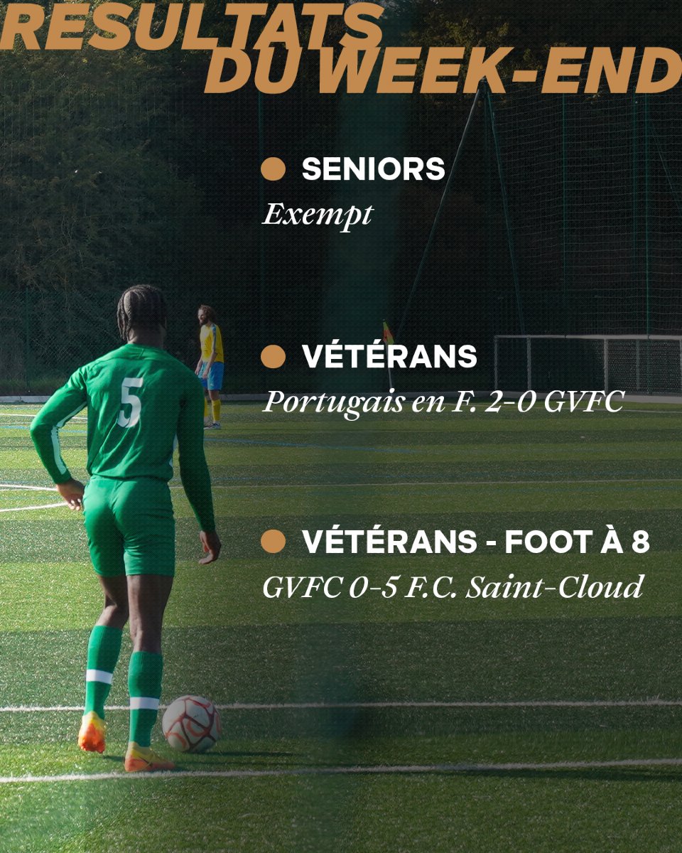 Gvfc_92's tweet photo. RÉSULTATS DU WEEK-END ! ⚽

Retrouvez les résultats par catégories des équipes du GVFC.

En vert et blanc ! 🟢⚪ https://t.co/8YVpIW3vBV