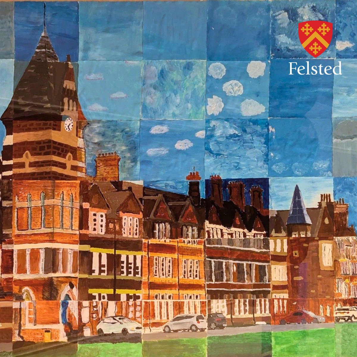🎨✨<a href="/GarnettsHouse/">Garnetts House</a> 2023-24 cohort showcased creativity &amp; community spirit for our first Giving Day. Their combined canvases formed a beautiful artwork of Felsted School House, raising £1500 for the Felsted Mission. Read on: bit.ly/Felsted-Garnet…
#FelstedDifference <a href="/Felstedians/">Felstedians</a>