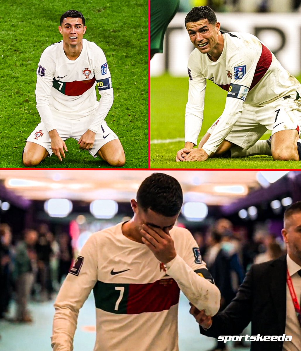 skworldfootball's tweet image. Throwback to Qatar 2022: Cristiano Ronaldo's emotional World Cup exit after Portugal's shocking quarterfinal elimination. 🇵🇹❌

A heartbreaking end to a legendary chapter on the biggest stage.💔🥹

Will we ever see CR7 at the World Cup again? 🤔

#CristianoRonaldo #WorldCup2022