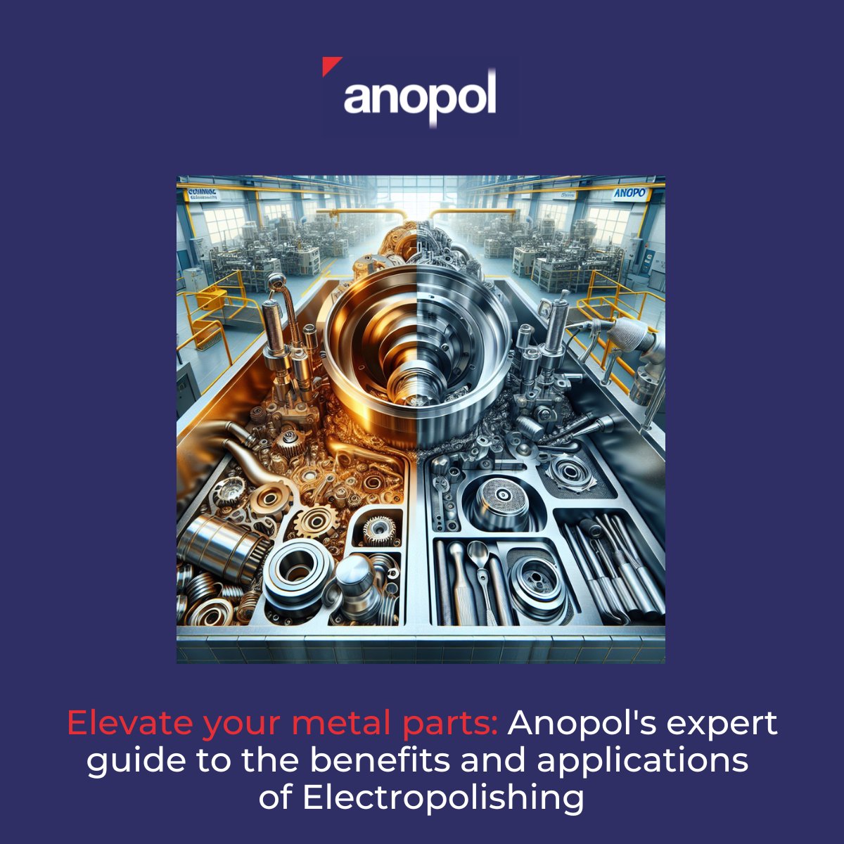 Elevate your metal parts Anopol's expert guide to the benefits and applications of Electropolishing.

Find out why here: anopol.com/elevate-your-m…

#Anopol #Electropolishing #UKmfg #StainlessSteel