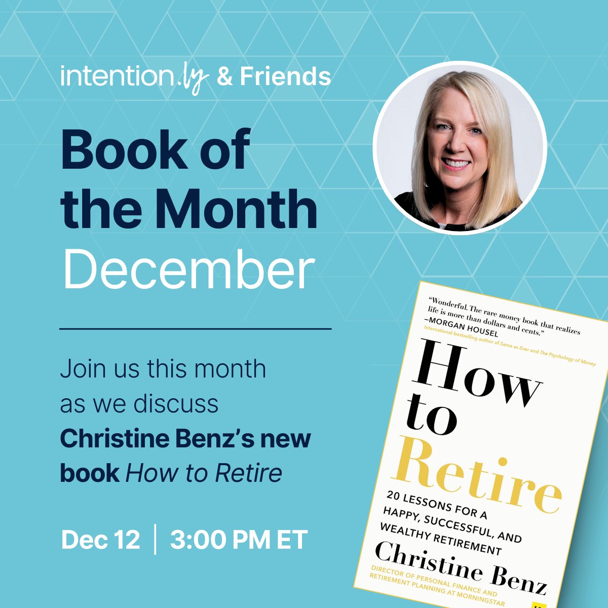In two days: Join <a href="/tinacpowell/">Tina Powell</a> and <a href="/MorningstarInc/">Morningstar, Inc.</a>'s <a href="/christine_benz/">Christine Benz</a> for an exclusive look at the lessons that shape successful retirements. We’re going live for #BookClub on Thursday at 3 PM ET; click here to join us! bit.ly/4eJECIP