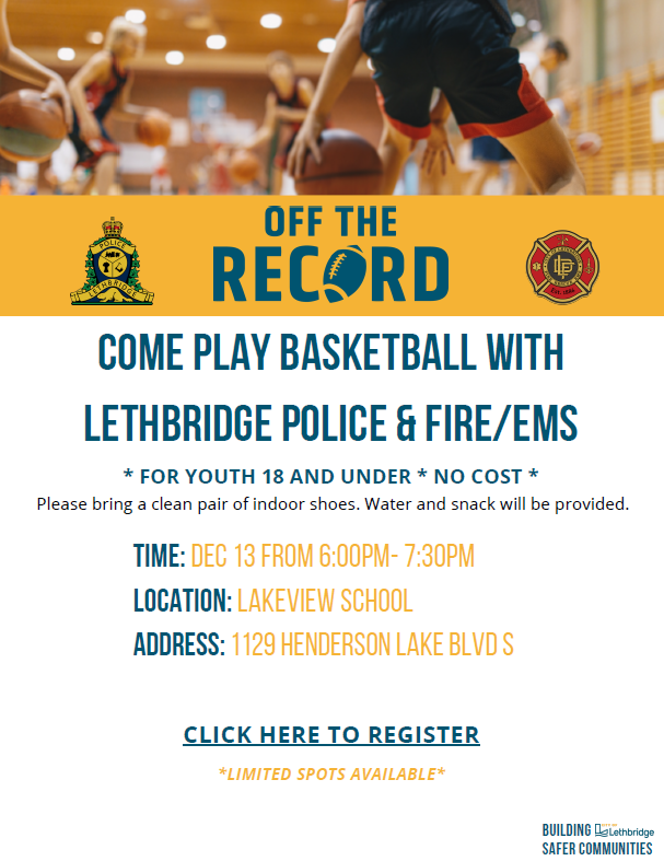 LethbridgeCity's tweet photo. Know someone who'd love to play a free game of basketball 🏀and meet some of the city's first responders? Check out this awesome opportunity for youth under 18!
Register now before spots fill up👉https://t.co/IAOdxSO6XP
#yql
#BrighterTogether
#BSCF https://t.co/hoWLLvQhvF