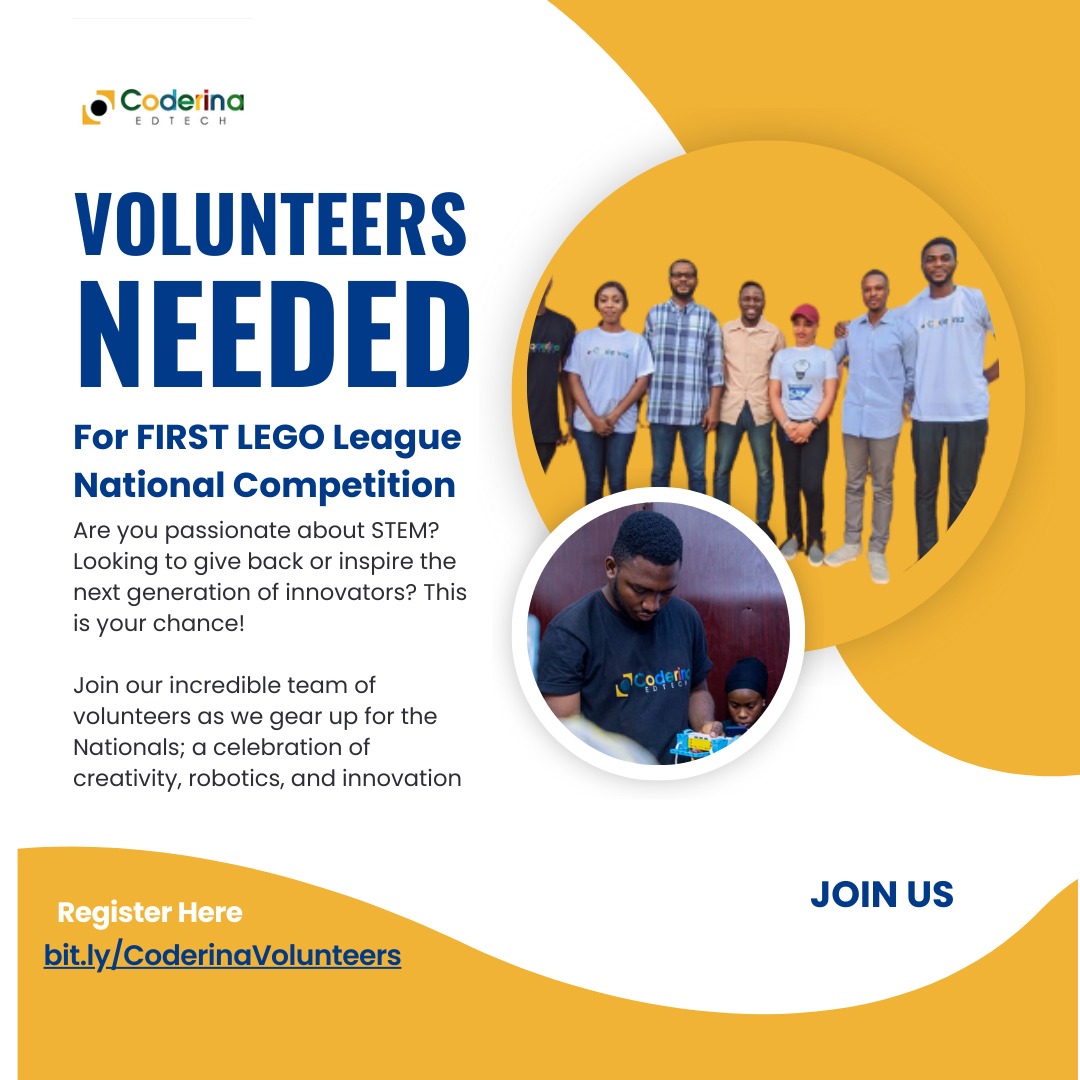 Ready to make an impact?
We’re looking for passionate volunteers to join our team as we prep for the National Robotics Championship🏆

Don’t miss this opportunity, click lnkd.in/gZYVCumf to volunteer today!