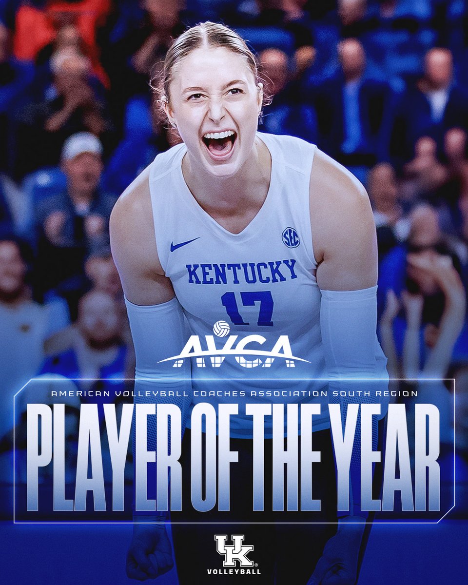 Kentucky Volleyball (@kentuckyvb) on Twitter photo ๐โผ๏ธAVCA South Region Player of the Yearโผ๏ธ๐
๐ผ BROOKLYN DELEYE
<a href="/BrooklynDeleye/">Brooklyn DeLeye</a> x #WeAreUK ๐โผ๏ธAVCA South Region Player of the Yearโผ๏ธ๐
๐ผ BROOKLYN DELEYE
<a href="/BrooklynDeleye/">Brooklyn DeLeye</a> x #WeAreUK