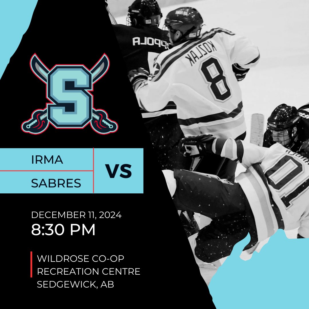 SedgewickSabres's tweet photo. Heads Up!! Sabres host a rare Wednesday night matchup against the @IrmaSrAces, tomorrow night at 8:30PM. https://t.co/G8huOXNTTw