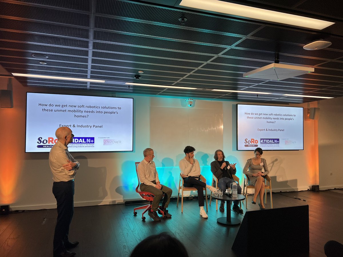 SoftLab Bristol (@softlabbristol) on Twitter photo Now at the <a href="/SOROForHealth/">Soft Robotics for Health</a> and #TidalN+ workshop, learning a lot from people with lived experience with disabilities. Now in second panel session! With <a href="/robo_elena/">Maria Elena Giannaccini</a> <a href="/KasparAlthoefer/">Kaspar Althoefer</a> <a href="/MyUpLyft/">UpLyft</a> and Richard Bibb of <a href="/NottmTrentUni/">Nottingham Trent University</a>. Now at the <a href="/SOROForHealth/">Soft Robotics for Health</a> and #TidalN+ workshop, learning a lot from people with lived experience with disabilities. Now in second panel session! With <a href="/robo_elena/">Maria Elena Giannaccini</a> <a href="/KasparAlthoefer/">Kaspar Althoefer</a> <a href="/MyUpLyft/">UpLyft</a> and Richard Bibb of <a href="/NottmTrentUni/">Nottingham Trent University</a>.