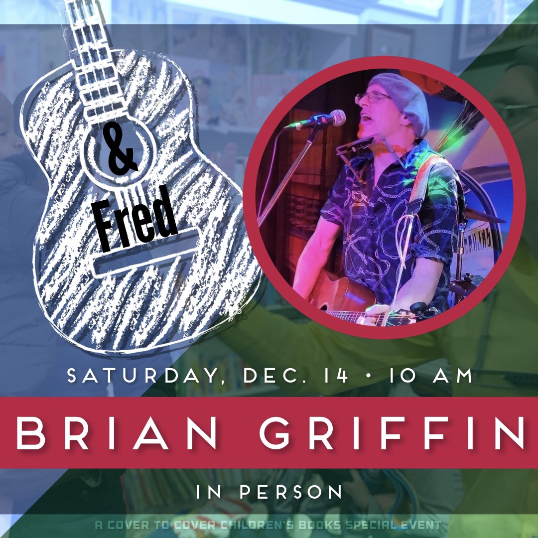 This Saturday 12/14 at 10am we are thrilled to welcome back Brian Griffin and his trusty guitar, Fred! Join us for a lively, holiday-themed musical storytime. covertocoverchildrensbooks.com/event/holiday-…