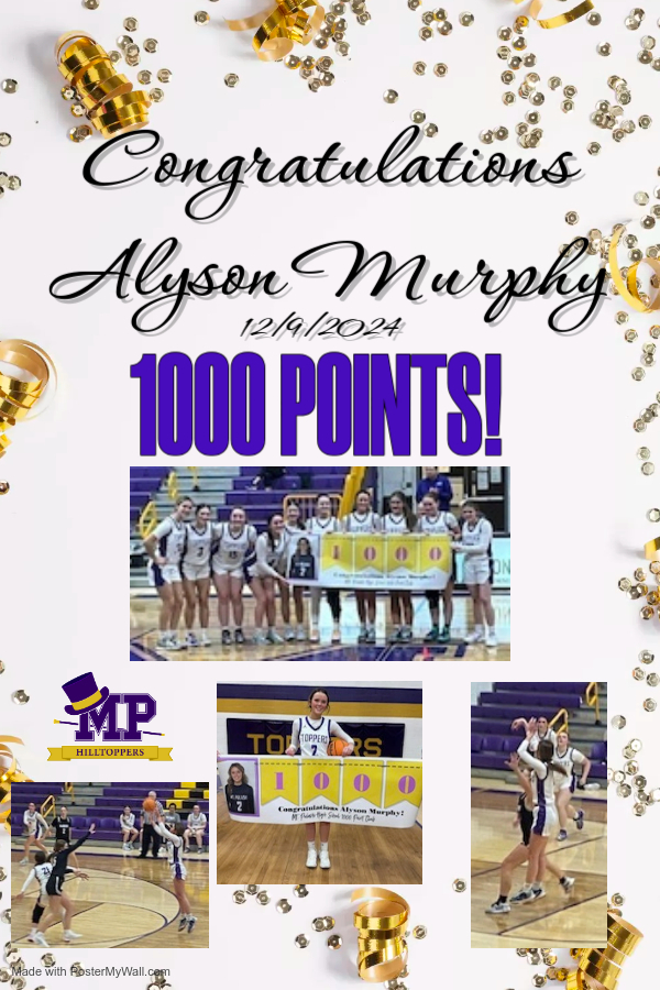 MPAthDir's tweet photo. Congratulations to Alyson Murphy - 1000 points for her career so far as a Lady Topper! https://t.co/5DzLrTAWvA
