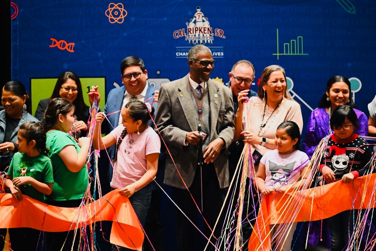 CalRipkenSrFdn's tweet photo. Great news! We have partnered with Chevron to bring STEM education to the students at Mescalero Apache School. This new facility provides students with hands-on opportunities to explore STEM in innovative ways, preparing them for their future academic and professional careers. https://t.co/7lyyXwWWXe