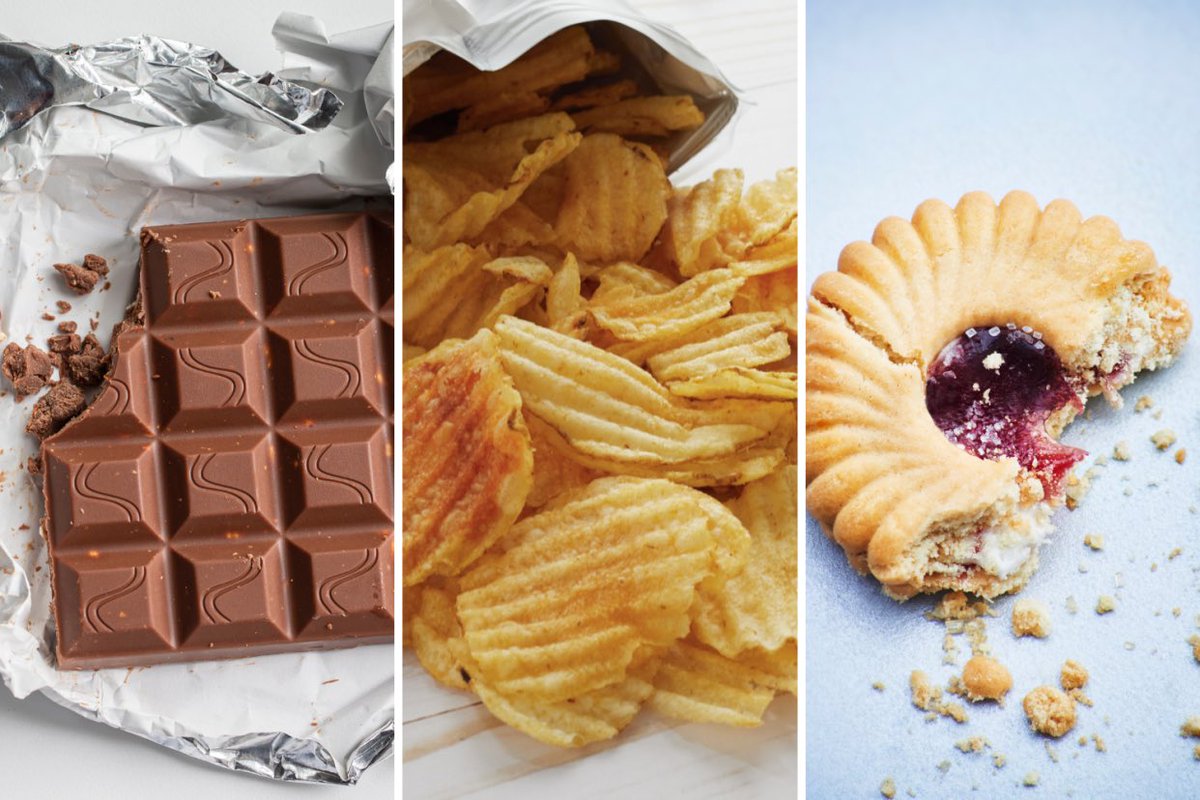 Tkarera's tweet image. People can be addicted to #ultraprocessedfoods: Consuming refined carbohydrates or fats can trigger the feel-good hormone dopamine at levels similar to those seen with addictive substances such as #nicotine and #alcohol. uk.style.yahoo.com/ultra-processe… #HealthyEating