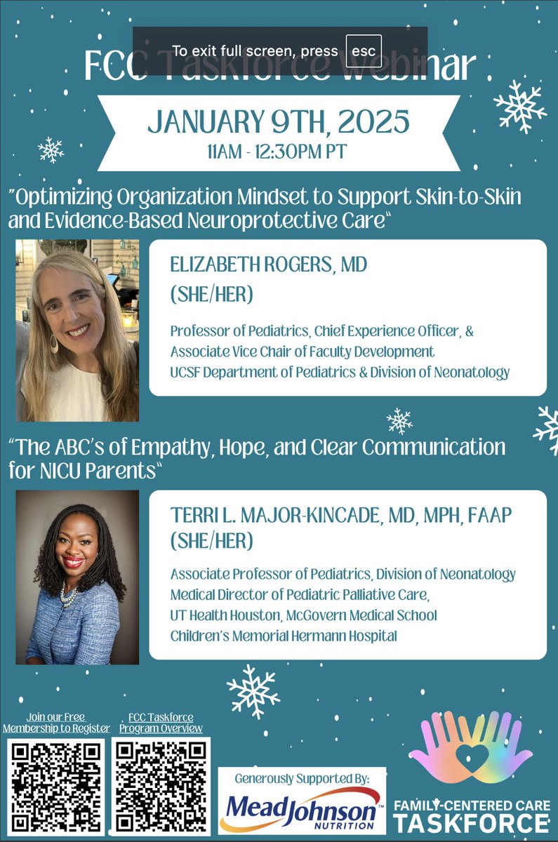 FccTaskforce's tweet photo. SAVE THE DATE for our next webinar.
This is truly a do not miss highlighting talks by @eerogersmd and @drterrimd!

#nicu #neotwitter #fcc #picu https://t.co/4E3zRLrVVS