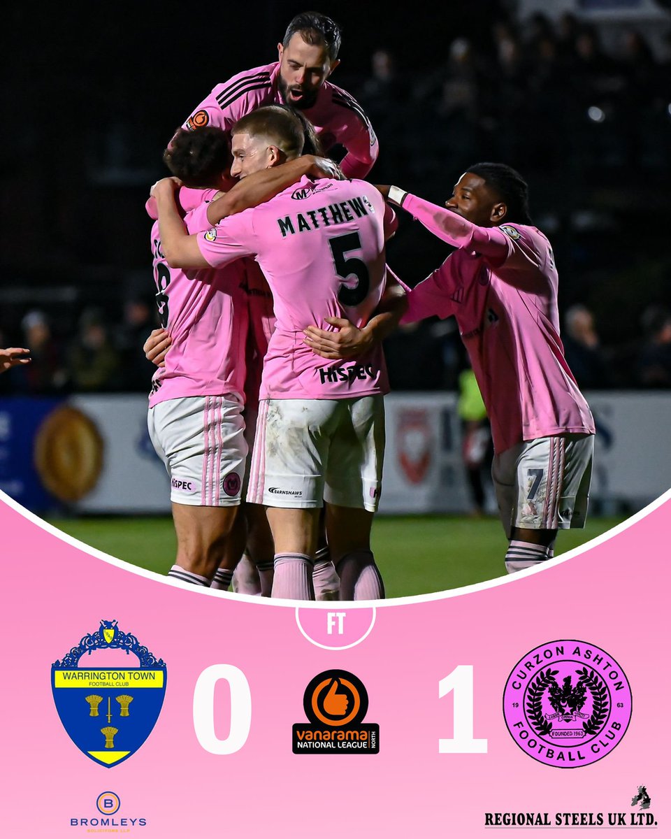 ⏱️ 90+6' | 𝐅𝐔𝐋𝐋-𝐓𝐈𝐌𝐄.

✅ 3 POINTS CLEAR
✅ 15TH CLEAN SHEET
✅ ANOTHER AWAY WIN

Your Curzon Ashton FC.

🟡 0-1 🩷

📻 curzonashton.mixlr.com

#UTN | #TheNash