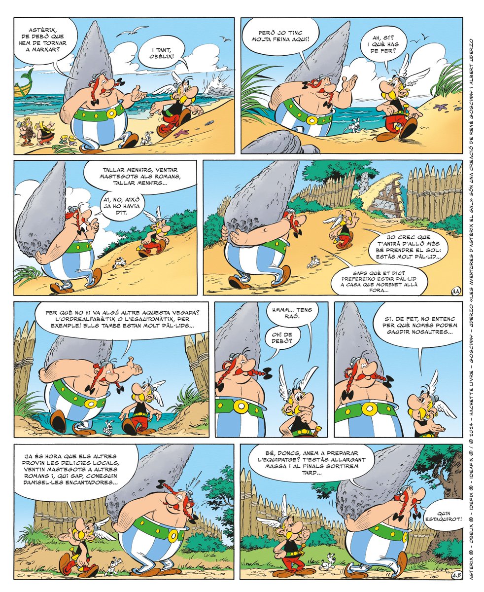 El 23 d'octubre surt el nou àlbum d'Astèrix📘! En aquest teaser podeu veure que els nostres gals preferits ens duran de viatge a algun lloc amb sol🌞.