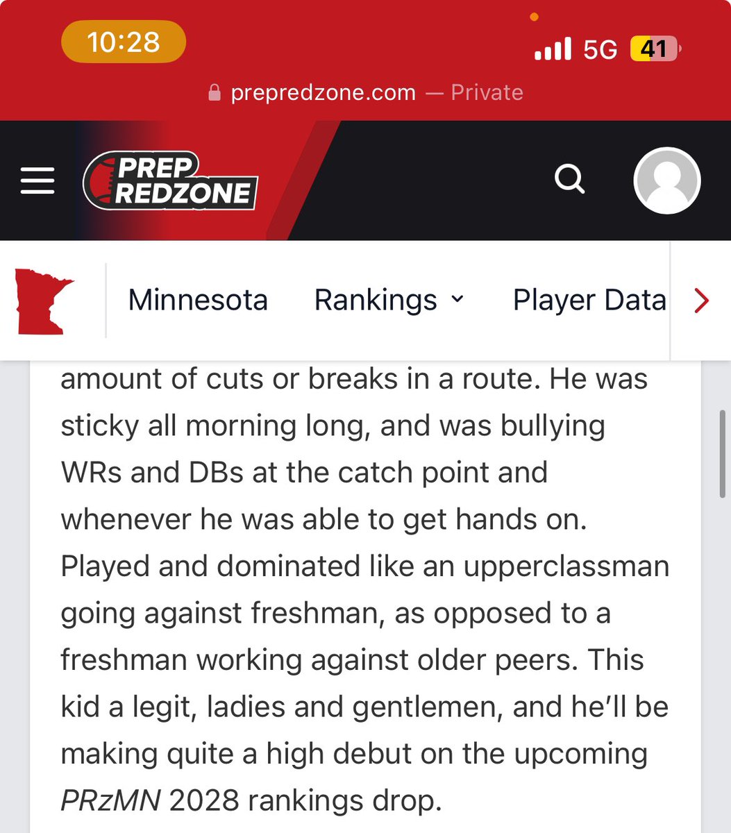 Thank you for the write up <a href="/OJW_Scouting/">PrepRedzone Oliver</a>! Let’s get it <a href="/mn_grind/">Minnesota Grind 7v7 ⚙️</a>