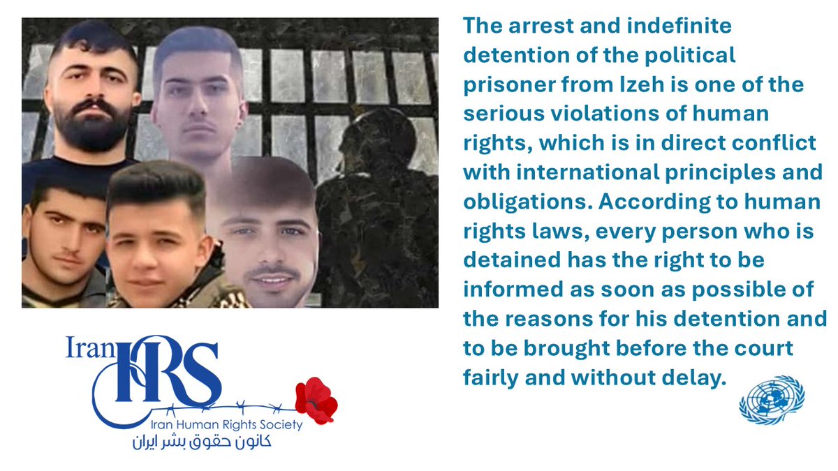 iranhrs_en's tweet photo. According to the Iran Human Rights Society, 5 #political_prisoners from Izeh have been held in indefinite detention for over 470 days in #Shiban Prison, #Ahvaz.
Prisoners: #Farshid_Kazemi, #Reza_Karimnejad, #Maziar_Nokouei, #Ashkan_Mohammadi, & #Ramin_Mohammadi.
#Iran
@drmaisato https://t.co/i4s5RGjz4y