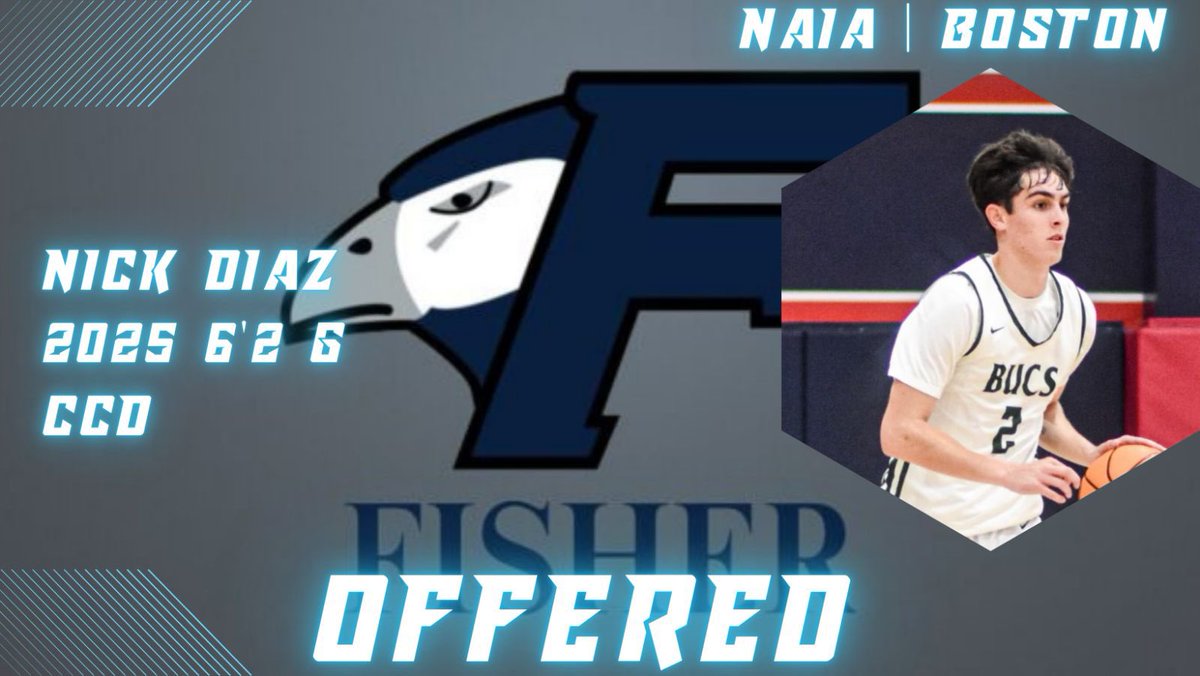 After a great conversation with Coach Zac, I’m blessed to receive an offer from Fisher College! #AGTG