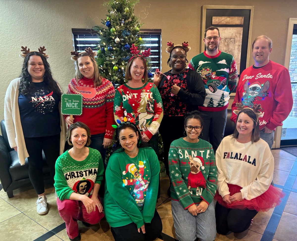 NetSourceMedia's tweet image. Today was our annual office Ugly Christmas Sweater Competition and Christmas Bake Off! We had lots of festive outfits and tasty treats, but there can only be one winner...

🏆 Best Ugly Sweater: Laura
🏆 Tastiest Christmas Treat: Shalontay
🏆 Most Festive Christmas Treat: Melissa