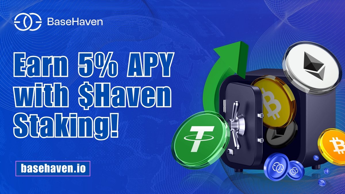 💎 Stake your $Haven tokens to earn $Base with 5% APY in just 3 months. Start growing your assets today! 🌱
.
.
.
#BaseBlockchain #CryptoCommunity #DecentralizedExchange #BlockchainTechnology #CryptoTools
🔗 basehaven.io