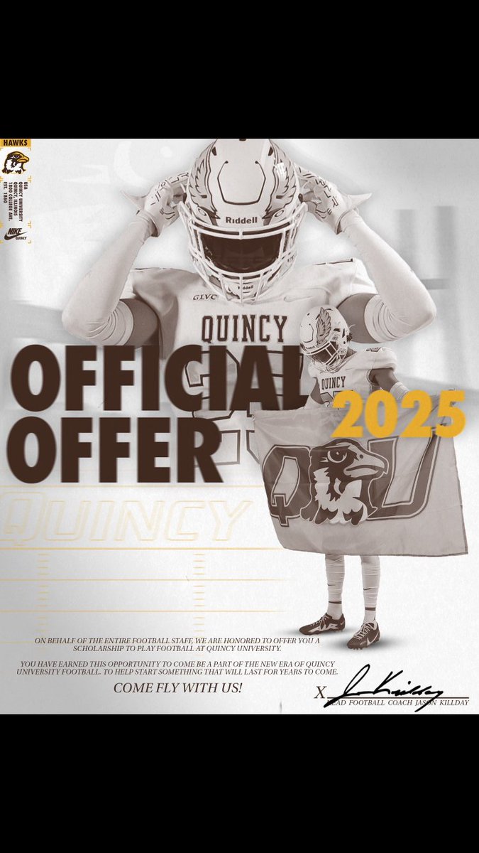 Nathan Maxson (@nathanmaxson87) on Twitter photo After a great visit and conversation with
<a href="/CoachPannone/">Michael Pannone</a> I’m excited and grateful to announce I have received an offer to play at <a href="/QUHawksFootball/">Quincy University Football</a>.
<a href="/CoachA1998/">Zack Aschemann</a> <a href="/KirkwoodFB/">Kirkwood Football</a> <a href="/jmac___19/">Jeremy Maclin</a> <a href="/JPRockMO/">JP Rock</a> <a href="/GSV_STL/">Gateway Sports Venue</a> <a href="/6starfootballMO/">Six Star Football | MISSOURI</a> <a href="/PrepRedzoneMO/">Prep Redzone Missouri</a> <a href="/BrendanThompsn/">Brendan Thompson, PT, DPT</a> After a great visit and conversation with
<a href="/CoachPannone/">Michael Pannone</a> I’m excited and grateful to announce I have received an offer to play at <a href="/QUHawksFootball/">Quincy University Football</a>.
<a href="/CoachA1998/">Zack Aschemann</a> <a href="/KirkwoodFB/">Kirkwood Football</a> <a href="/jmac___19/">Jeremy Maclin</a> <a href="/JPRockMO/">JP Rock</a> <a href="/GSV_STL/">Gateway Sports Venue</a> <a href="/6starfootballMO/">Six Star Football | MISSOURI</a> <a href="/PrepRedzoneMO/">Prep Redzone Missouri</a> <a href="/BrendanThompsn/">Brendan Thompson, PT, DPT</a>