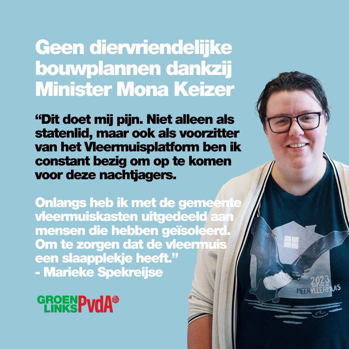 We waren zo dichtbij: een makkelijke oplossing met een groot positief ecologisch resultaat. Maar Minister Keijzer trekt een streep door diervriendelijke bouwplannen, ondanks wensen uit bouw- en natuursector. En tot spijt van Statenlid Marieke Spekreijse:
zuidholland.pvda.nl/nieuws/toch-ge…