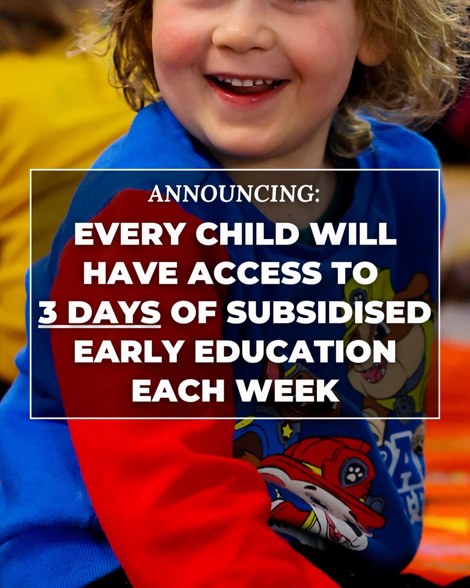Labor’s 3 Day Guarantee.

Access for every child who needs it to get 3 days a week of government supported early education and care. 

To help get them ready for school.