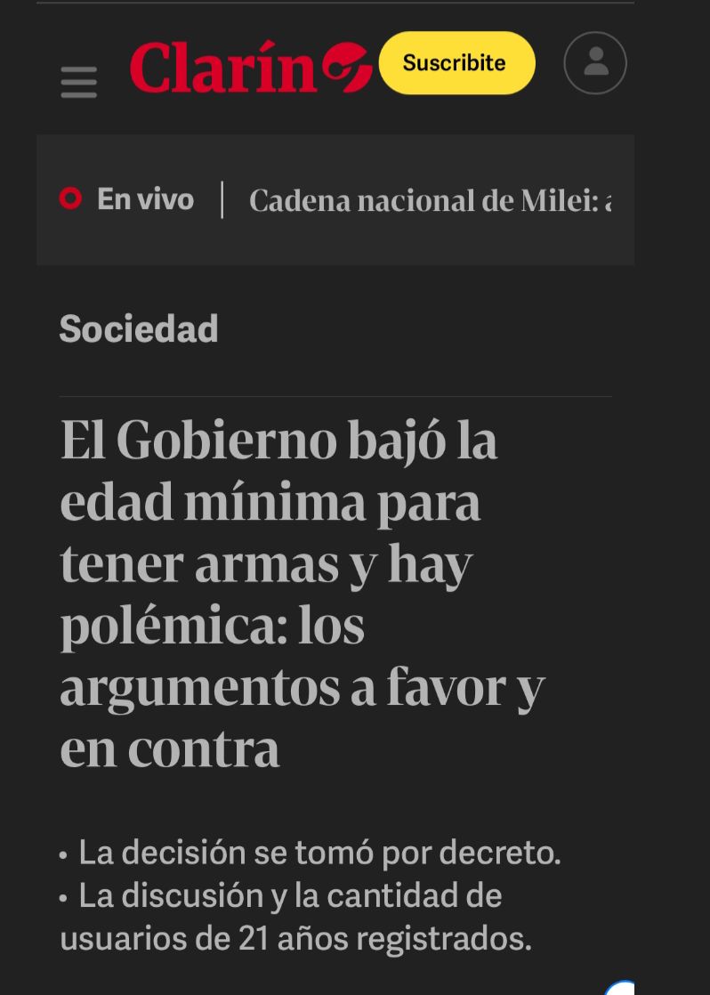 🚨 TENENCIA LEGAL DE ARMAS

Reducir la edad mínima para portar armas es más un riesgo que una solución
Más armas genera más violencia en lugar de seguridad
Se necesitan políticas públicas preventivas