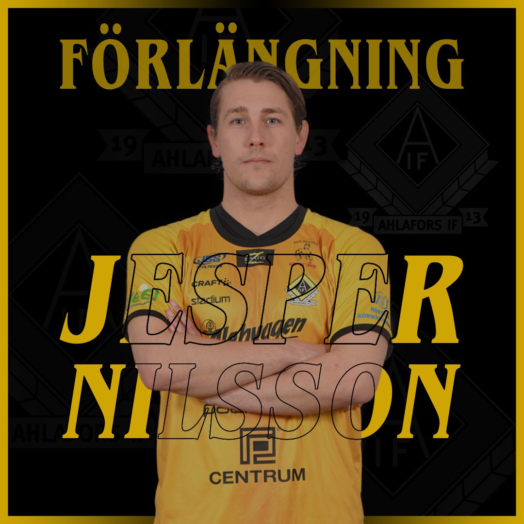 Vice kapten Jesper är här för att stanna!

Jesper skriver på en förlängning som innebär att han
fortsätter vara Ahlafors trogen över 2026.
🖤💛
#Gulsvartgemenskap #Herrlaget 🖤💛