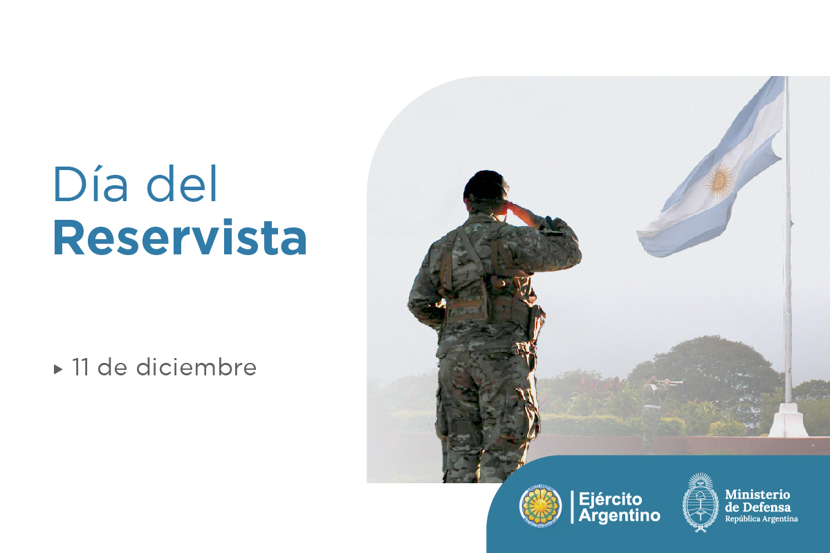 Ejercito_Arg's tweet photo. 11 de diciembre 🇦🇷 Día del Reservista
En esta fecha enviamos un afectuoso saludo a todos los camaradas integrantes del Sistema de Reservas del Ejército Argentino.
#SiempreEjército https://t.co/vDga5eLwsK