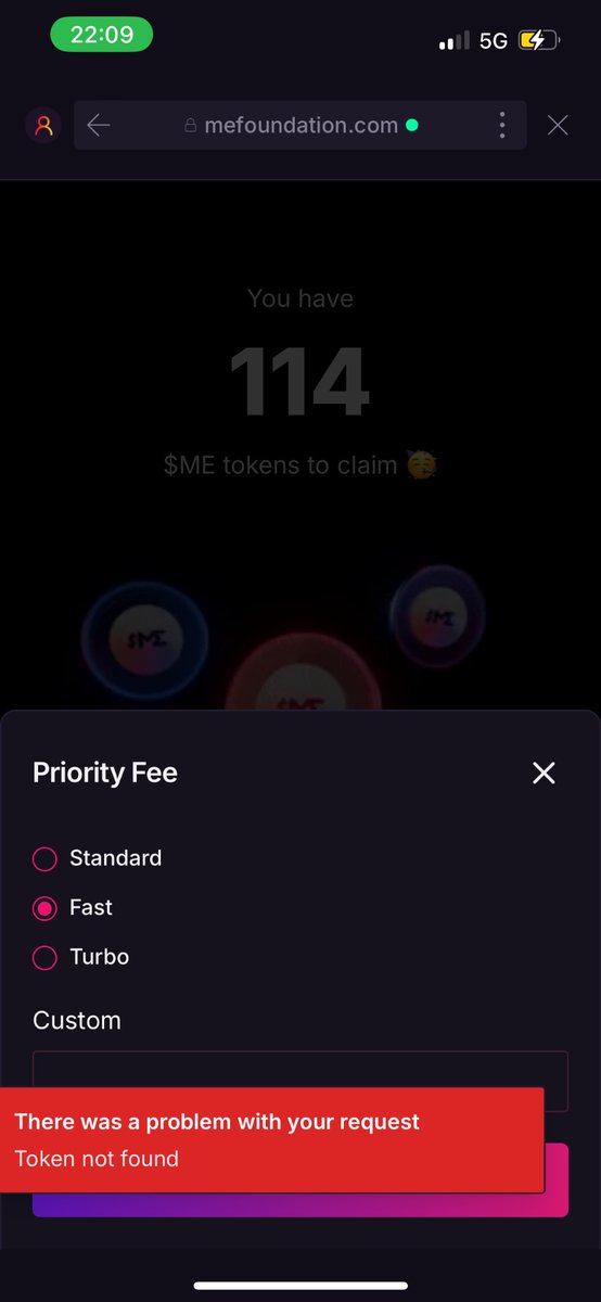 Hey <a href="/MagicEden/">Magic Eden 🪄</a> ! Can’t claim this airdrop today! Is anyone now what can I do to fix it?