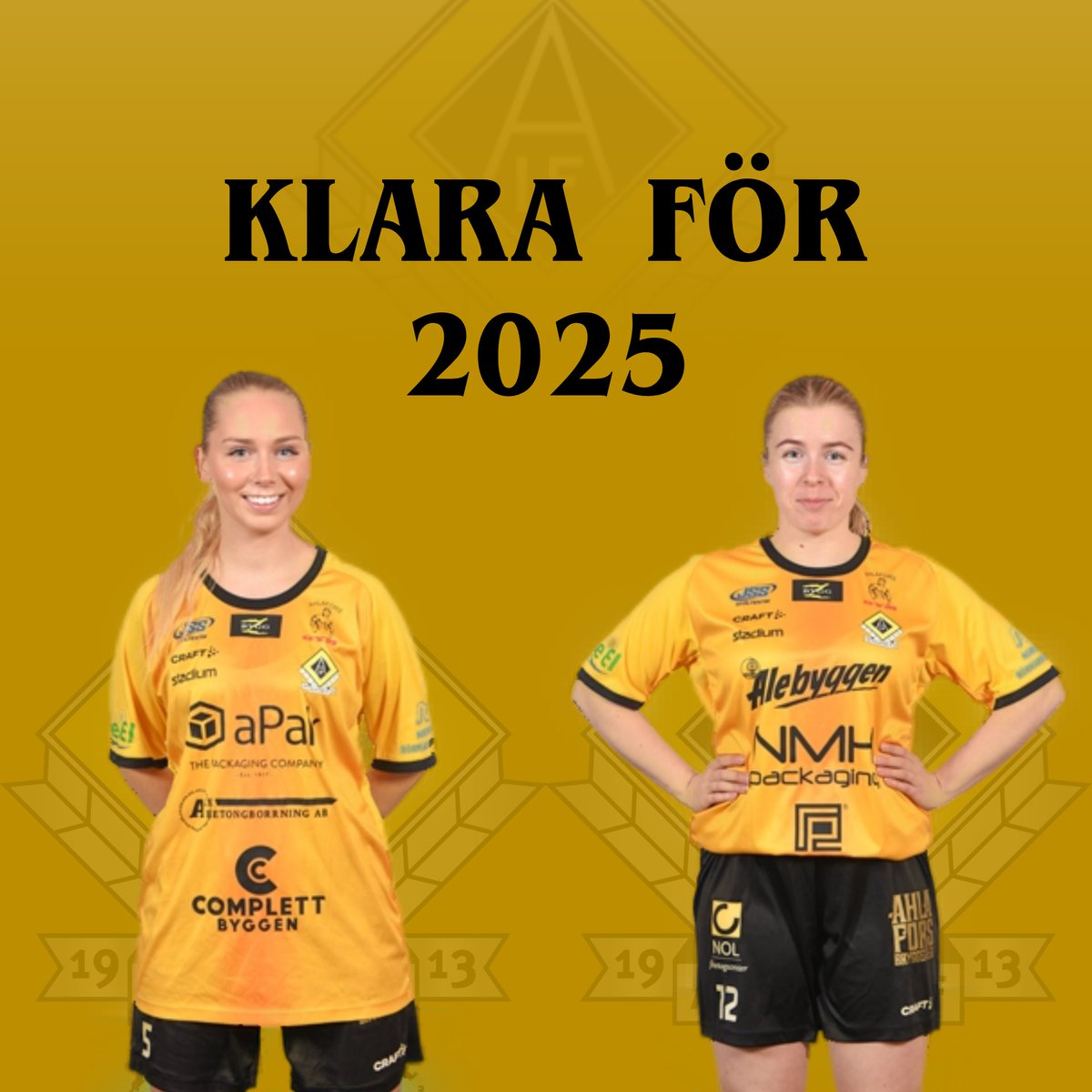 Felicia! Ja! Felicia!  har valt att köra vidare i den gulsvarta dressen 2025!

Felicia Simonsen Johansson och
Felicia Ivarsson!

Skall bli en glädje att få fortsätta följa er och vår fortsatta resa tillsammans!💛🖤

#gulsvartgemenskap #Damlaget💛🖤