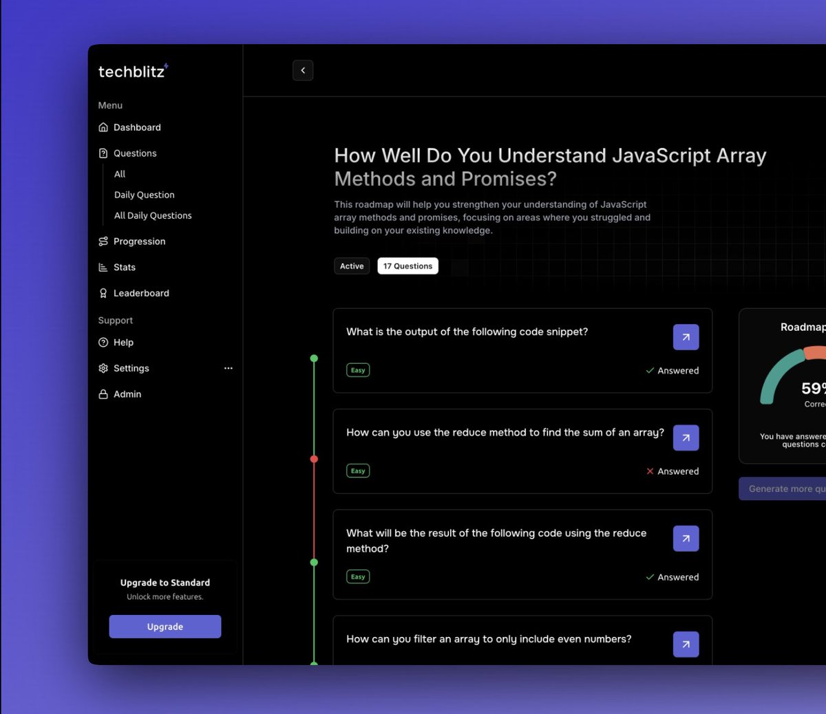 topmusher's tweet photo. Ai generated roadmap dashboard. https://t.co/jM1LYRVXcl