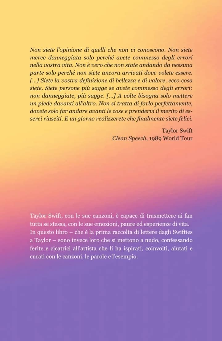 wishingstar94's tweet photo. #italianswifties Su Amazon e nelle librerie è uscita Swifties Opera Omnia, una raccolta di 50 lettere per #taylorswift + illustrazioni 🫶🏼 La potete trovare anche scritta in inglese! Ogni lettera ha il titolo di una canzone e il suo QR code di Spotify.
RT! Deve raggiungere Taylor! https://t.co/ZNUXKWBIwH
