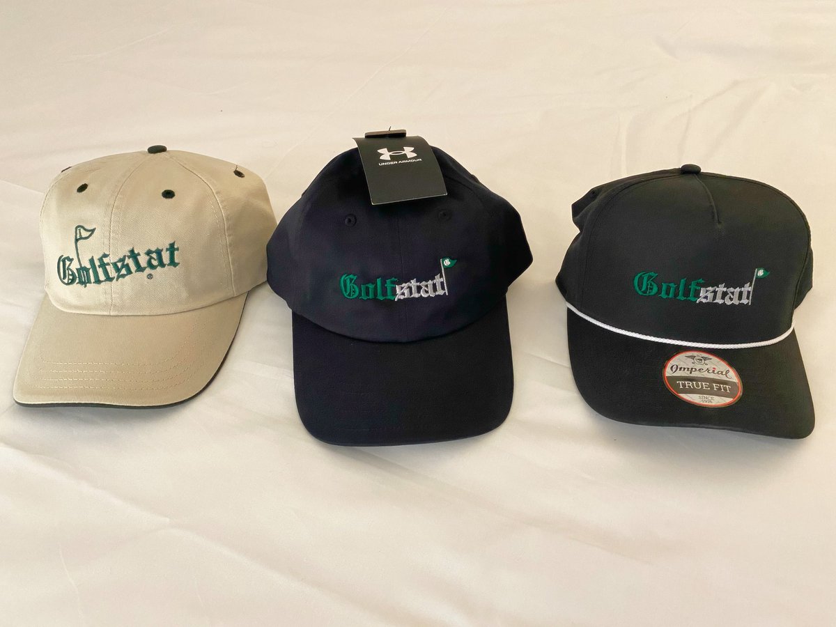 Golfstat's tweet photo. #Golfstat customers come by our #Vegas convention booth for a free hat! (Don’t worry we still have the stylist pens too! 🖊️ ) @WGCAGOLF @GolfCoachesAssn https://t.co/0F3CVsa51H