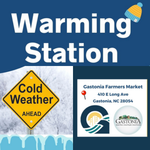 One more evening of warm nights &amp; then the cold returns. As such, the Warming Station at the Gastonia Farmer's Market will reopen for guests needing a place to stay beginning Wed. at 8 pm, and any evening where temps drop below freezing. Need more info? Email CSS@GastonGov.com.
