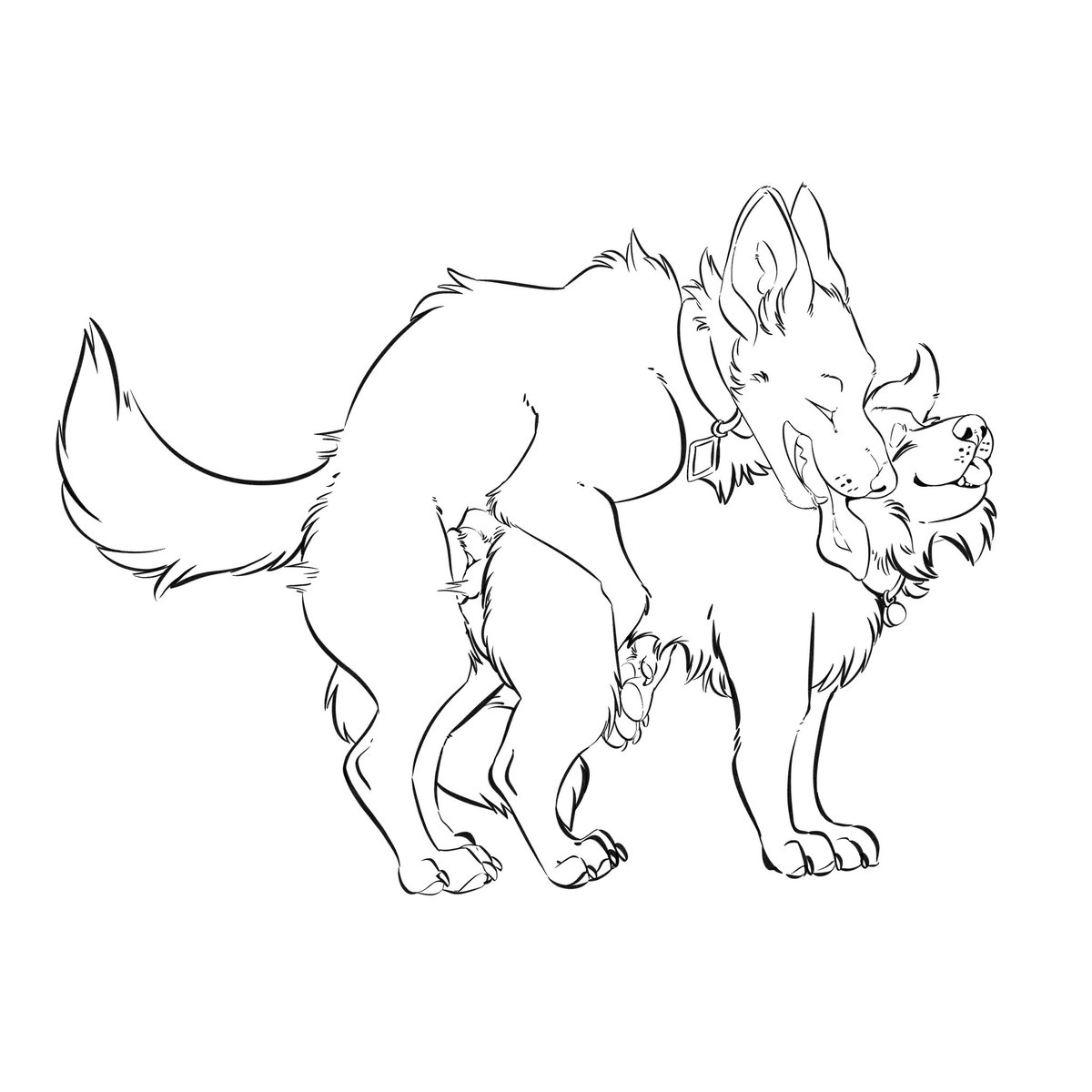 AudAussieShep's tweet photo. Full line art of Me and @CollectiveK9 makin some litters <33 https://t.co/6NzbXixU0v