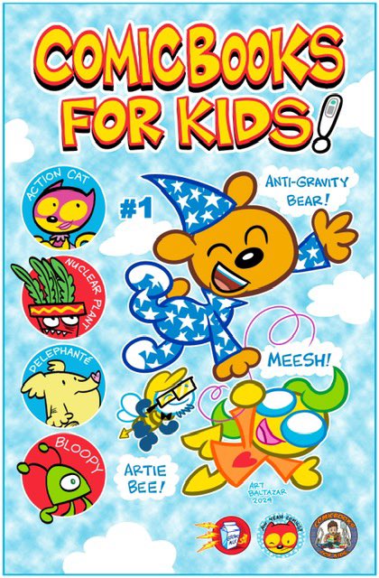 Announced earlier this year, we are thrilled to say that the ComicBooks For Kids! book is almost here! Created by the famous and legendary cartoonist Art Baltazar, this book was created and will be co-published by both Art and CB4K. 

Those of you who love Art's work as much as