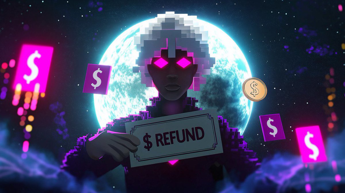 About a week ago I got rugged on a new $Refund project on sol…

I was really dissapointed because it was an og project/meme from eth not too long ago. 

So I created a new telegram and socials. Updated the DEX myself. And then invited some normie frens in before telling anyone