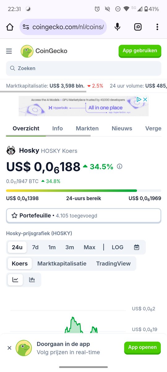 heronickrypto's tweet photo. @hoskytoken you have to do better when still go up. Triple Doggiebowl reward? https://t.co/XtkJYcOx2J
