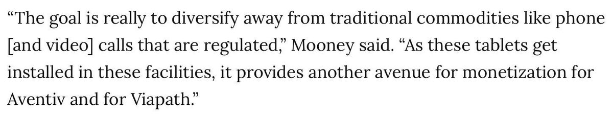This year, incarcerated people &amp; their families saw a huge win when the FCC voted to slash prison &amp; jail calling rates and ban corporate kickbacks to prisons and jails

Now, telecom companies have their sights set on "unregulated" goods to make $$: tablets
prismreports.org/2024/12/09/pri…