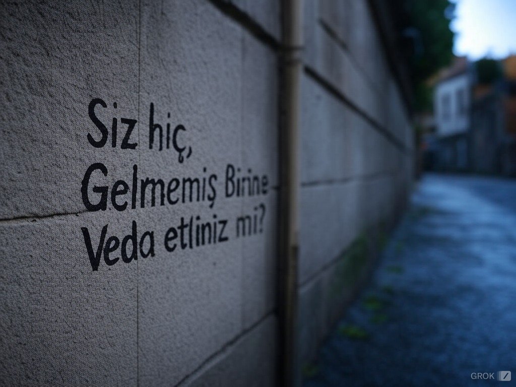 Siz hiç,
Gelmemiş Birine Veda ettiniz mi?