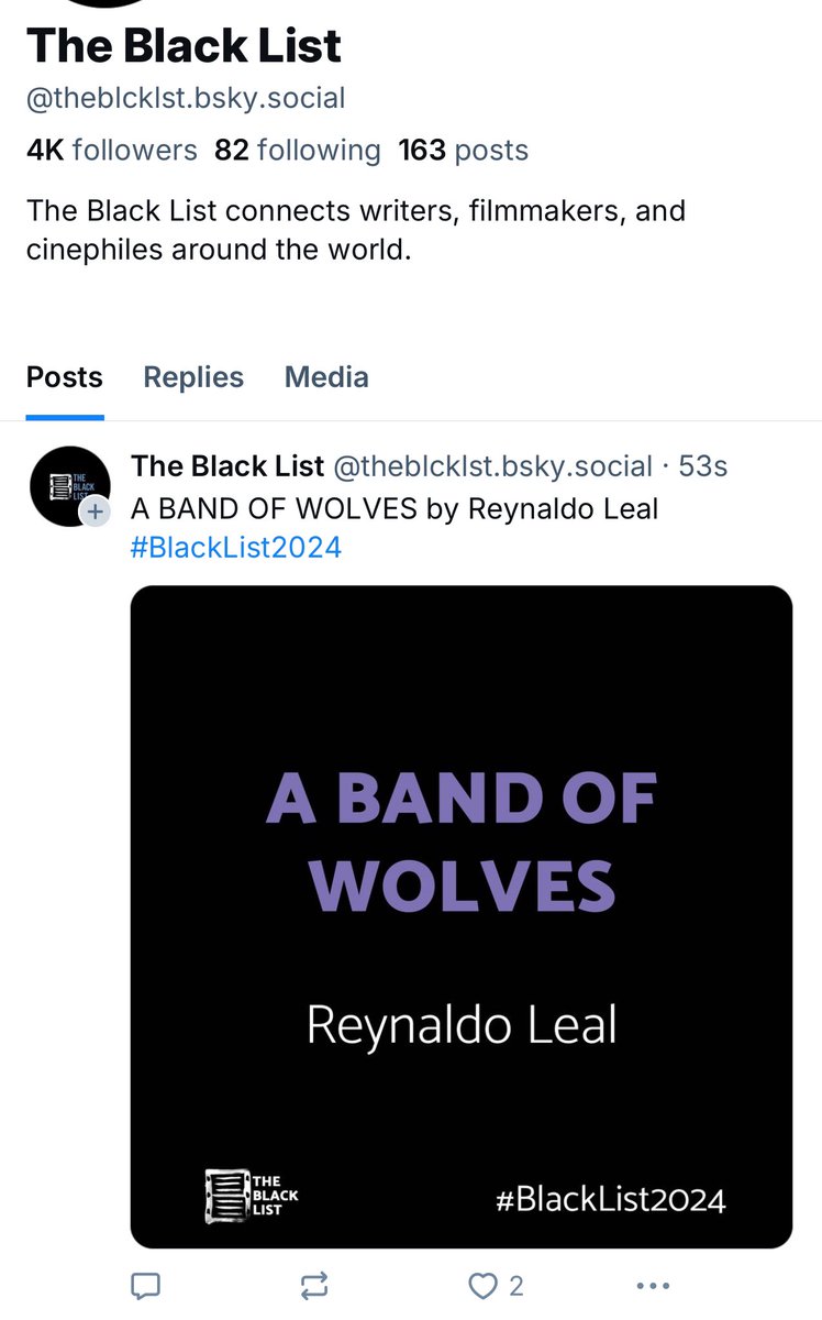 #blacklist2024 <a href="/theblcklst/">The Black List</a> <a href="/DEADLINE/">Deadline</a> A Band Of Wolves - Apocalypto meets Call of the Wild w/ Prey atmos and danger.