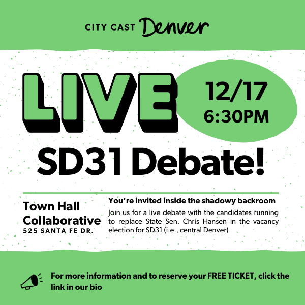 Deep Singh Badhesha (@deepnotshallow) on Twitter photo Excited to Host the State Senate 31 Debate w/ <a href="/PaulKarolyi/">Paul Karolyi</a> & <a href="/CityCastDenver/">City Cast Denver</a>!
📅 Tuesday, Dec 17
🕡 6:30 PM
📍 Town Hall Collaborative
Whether you're on the vacancy committee, live in SD31, or love local politics, join us for drinks, networking, & discussion! #copolitics Excited to Host the State Senate 31 Debate w/ <a href="/PaulKarolyi/">Paul Karolyi</a> & <a href="/CityCastDenver/">City Cast Denver</a>!
📅 Tuesday, Dec 17
🕡 6:30 PM
📍 Town Hall Collaborative
Whether you're on the vacancy committee, live in SD31, or love local politics, join us for drinks, networking, & discussion! #copolitics